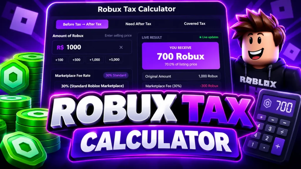 Robux Tax Calculator